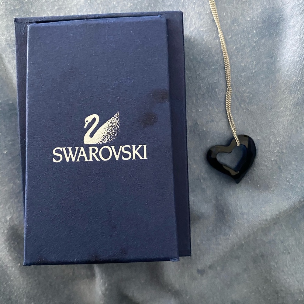 SWAROVSKI MINI LOVE HEART NECKLACE BLUE